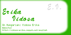 erika vidosa business card